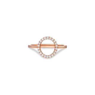 Anel Ouro Rosa 19,2k - The Round Moon Collection by Dazzling
