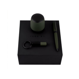 Hugo boss ballpoint gear khaki + speaker + key ring
