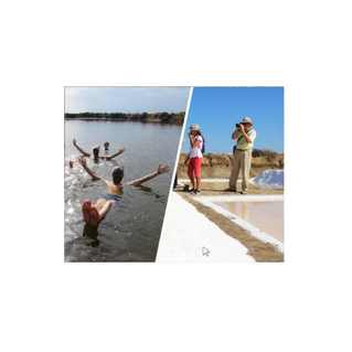 Odisseias Visita Guiada às Salinas da Ria Formosa c/ Tour em Jeep + Banho no “Mar Morto” - 4 Pessoas - Faro