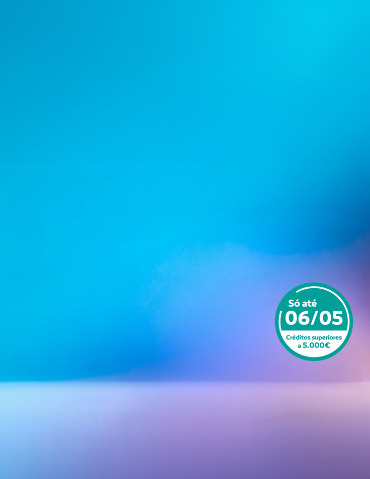 Informação promocional a indicar que a campanha é válida até 6 de maio para créditos superiores a 5.000 euros.